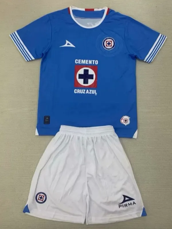 24-25 Cruz Azul Home Kids Soccer Jersey