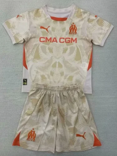 24-25 Marseille Earthy Yellow GoalKeeper Kids Soccer Jersey