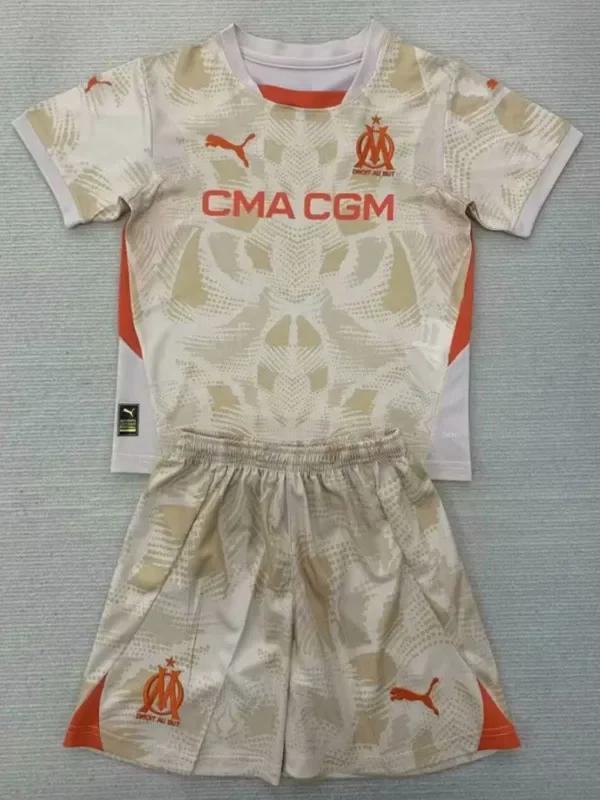 24-25 Marseille Earthy Yellow GoalKeeper Kids Soccer Jersey