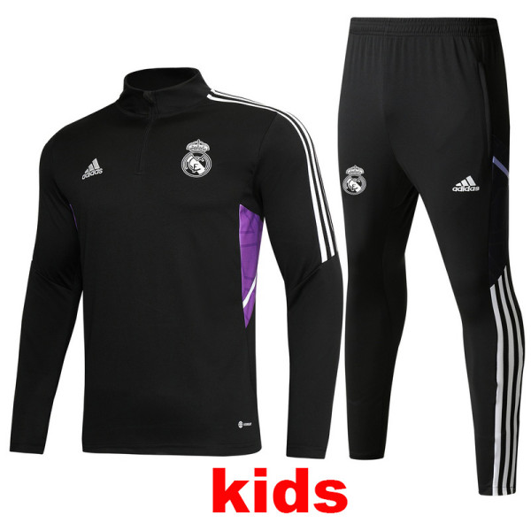 2022 RMA Black Kids Half Pull Tracksuit (童装) (半拉链)