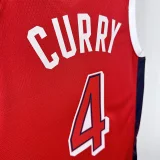 2024 Olympic Game USA CURRY # 4 Red Basketball Jersey