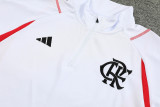 23-24 Flamengo White Half Pull Tracksuit (半拉链)