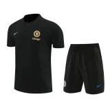 24-25 CHE Black Training Short Suit (100%Cotton)纯棉