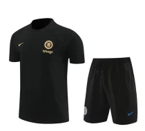 24-25 CHE Black Training Short Suit (100%Cotton)纯棉