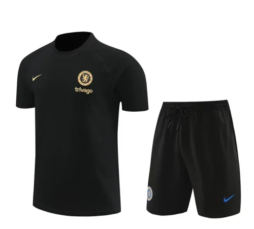 24-25 CHE Black Training Short Suit (100%Cotton)纯棉