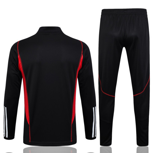 23-24 Sao Paulo Black Half Pull Tracksuit (半拉链) #B654