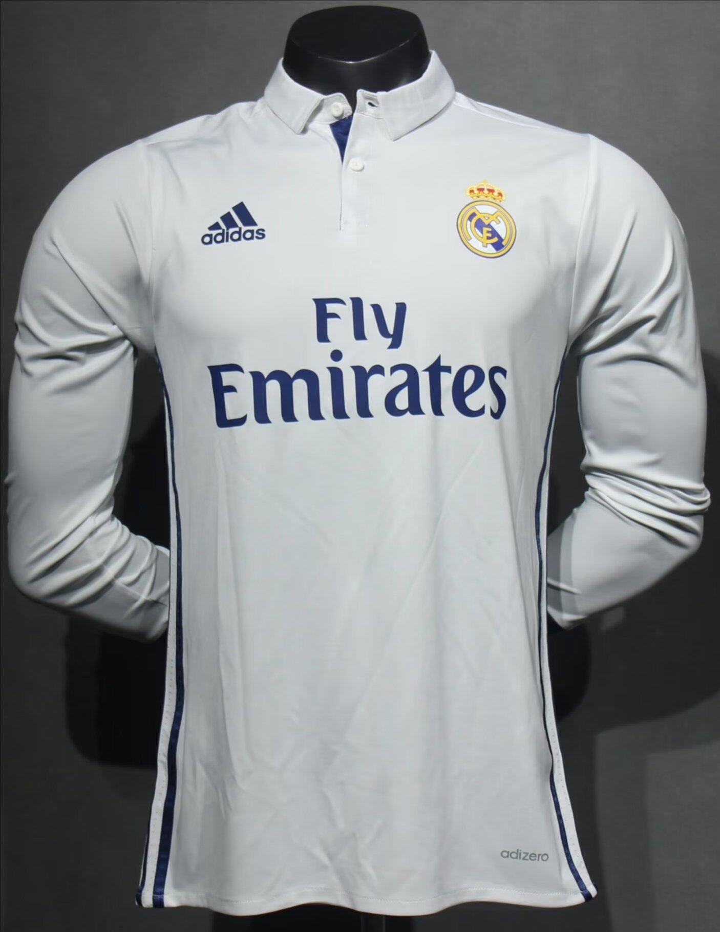 US$ 22.00 - 2016-2017 RMA Home Player Version 长袖球员 Long Sleeve Retro ...
