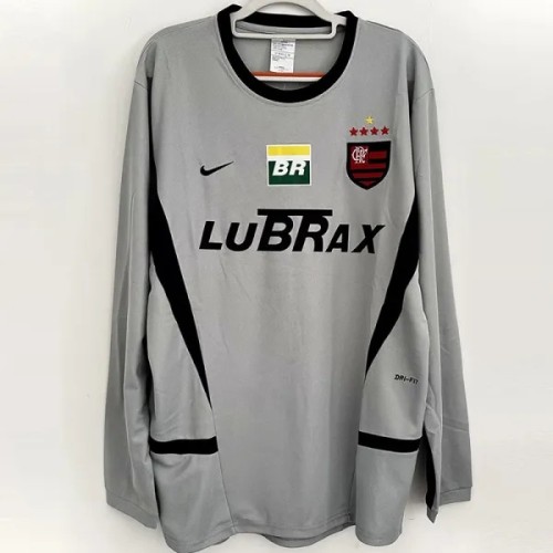 2002-2003 Flamengo GoalKeeper Grey Long sleeve Retro Soccer jersey (长袖)