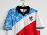 1990 England Tricolor Retro Soccer Jersey