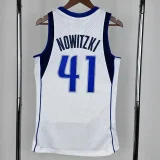 2010-2011 Dallas Mavericks NOWITZKI #41 White Retro Top Quality Hot Pressing NBA Jersey