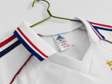 1998 France Away Retro Soccer Jersey (不带小字)