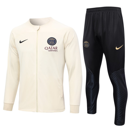 23-24 PSG Beige Jacket Tracksuit #A657