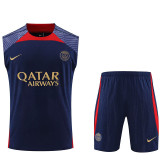 23-24 PSG Royal Blue Tank top and shorts suit