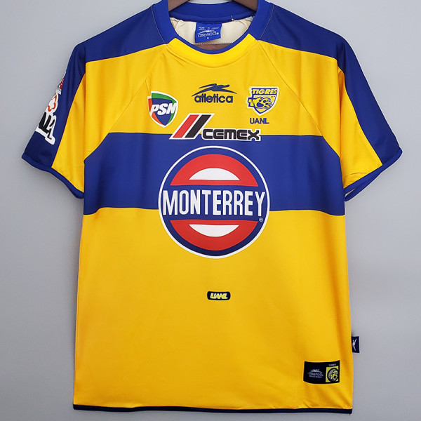 2001-2002 Tigres UANL Home Retro Soccer Jersey