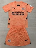 24-25 PSV Orange GoalKeeper Kids Soccer Jersey