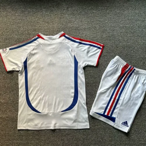 2006 France Away Kids Retro Soccer Jersey