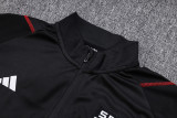 23-24 Sao Paulo Black Half Pull Tracksuit (半拉链) #B654