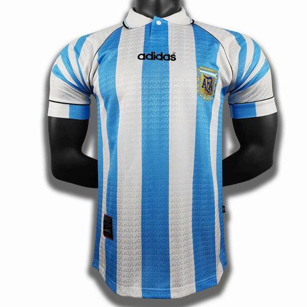 1994 Argentina Home Retro Soccer Jersey (钢印纹)