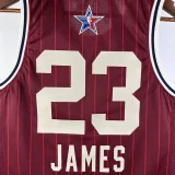 23-24 ALL-STAR JAMES #23 Red Top Quality Hot Pressing NBA Jersey