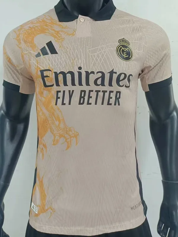 24-25 RMA Apricot Yellow Special Edition Player Version Soccer Jersey #龙杏色