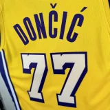 Lakers DONCIC #77 Yellow Top Quality Hot PressingNBA Jersey(V领)