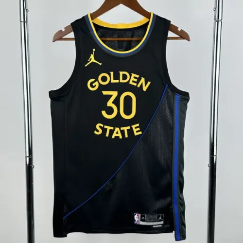 24-25 WARRIORS CURRY #30 Black Top Quality Hot Pressing NBA Jersey (Trapeze Edition)飞人版