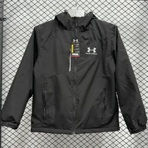 2024 Under Armour Black Outdoor Jackets #F4加绒冲锋衣