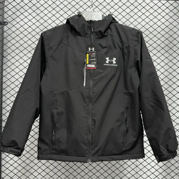 2024 Under Armour Black Outdoor Jackets #F4加绒冲锋衣