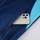 23-24 Man City Royal Blue Jacket Tracksuit #05