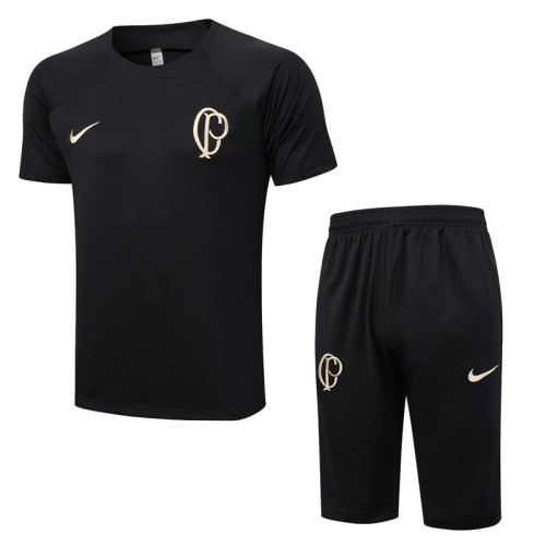 23-24 Corinthians Black Training Short Suit #D775 (七分裤）