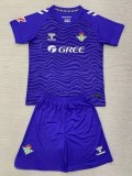 24-25 Real Betis Purple GoalKeeper Kids Soccer Jersey