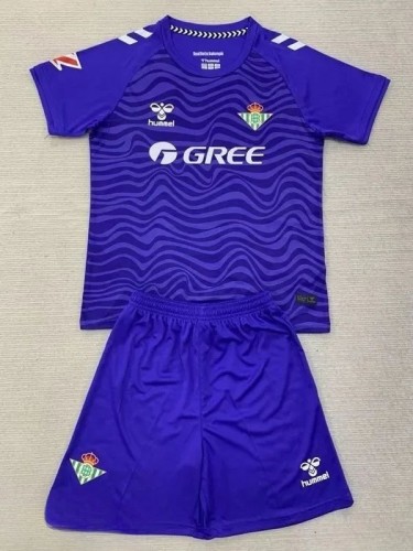 24-25 Real Betis Purple GoalKeeper Kids Soccer Jersey
