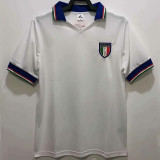 1982 Italy Away white Retro Soccer Jersey