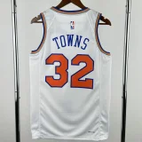 KNICKS TOWNS #32 White Top Quality Hot Pressing NBA Jersey