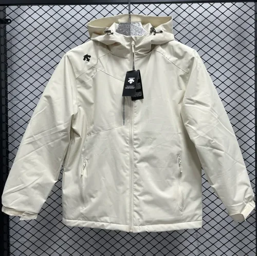 2024 Descente Thickened warm Beige Outdoor Jackets #F12加绒冲锋衣