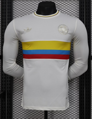 2024 Colombia 100th Anniversary Long Sleeve Player Version Soccer Jersey (长袖球员)