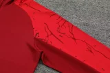 2024 JOM Red Half Pull Tracksuit #809(半拉链)