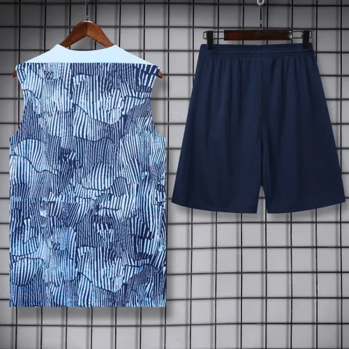 24-25 PSG Light blue Tank top and shorts suit