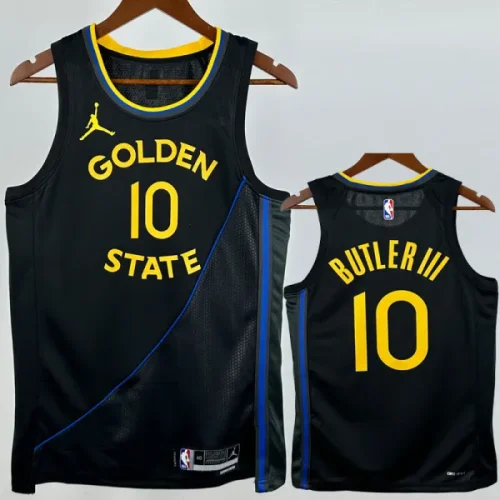 24-25 WARRIORS BUTLERlll #10 Black Top Quality Hot Pressing NBA Jersey (Trapeze Edition)飞人版
