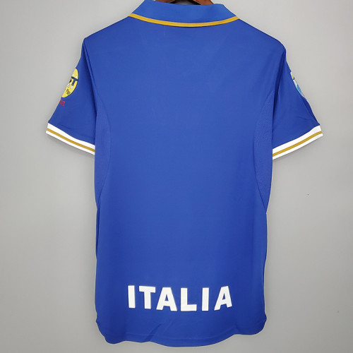 1996-1997 Italy Home Blue Retro Soccer Jersey