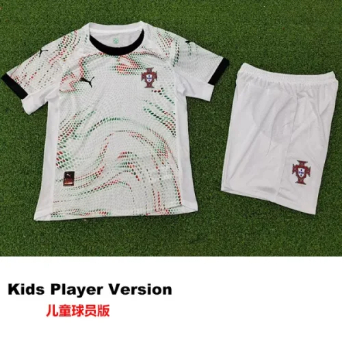 25-26 Portugal Away Kids Player Version Soccer jersey PM(球员童装)
