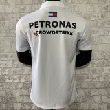 2023 F1 Mercedes White Polo Racing Suit(有领)