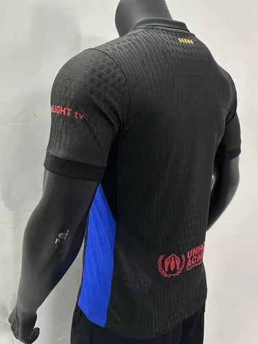 24-25 BAR Black   Player Version Soccer Jersey