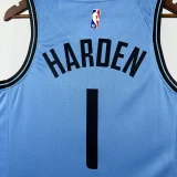 24-25 Clippers HARDEN #1 Blue City Edition Top Quality Hot Pressing NBA Jersey
