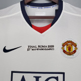 2008-2009 Man Utd Away White Retro Soccer Jersey (带决赛字)
