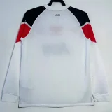 2010-2011 Man Utd Away White Long sleeve Retro soccer jersey (长袖) 欧冠版
