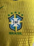 25-26 Brazil Home Player Version Soccer Jersey #带星