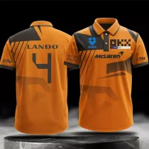 2024 McLaren LANDO#4 Polo Yellow Racing Suit (有领)
