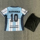 2001 Argentina MARADONA 10# CommemorativeEdition Kids Retro Soccer Jersey