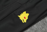 23-24 Roma Black Half Pull Tracksuit (半拉链)